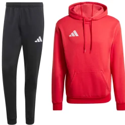 adidas Entrada 26 Hoodie Joggingpak Rood Zwart