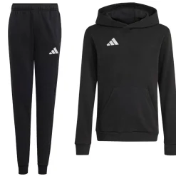 adidas Entrada 26 Hoodie Joggingpak Kids Zwart Wit