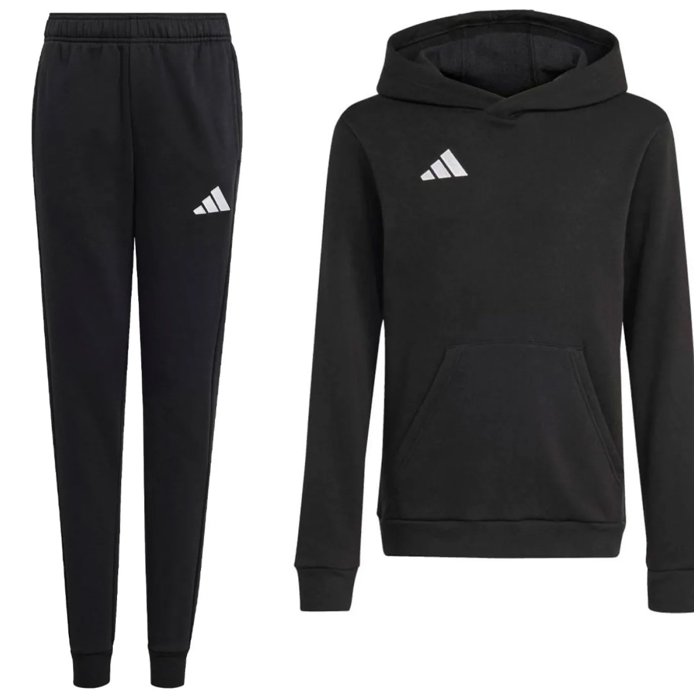 adidas Entrada 26 Hoodie Joggingpak Kids Zwart Wit