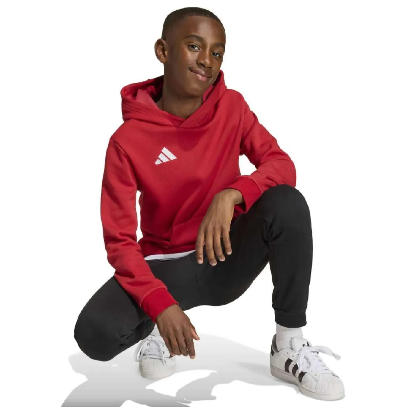 adidas Entrada 26 Hoodie Kids Rood Wit