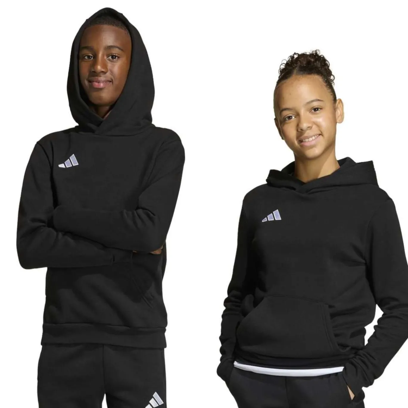 adidas Entrada 26 Hoodie Kids Zwart Wit
