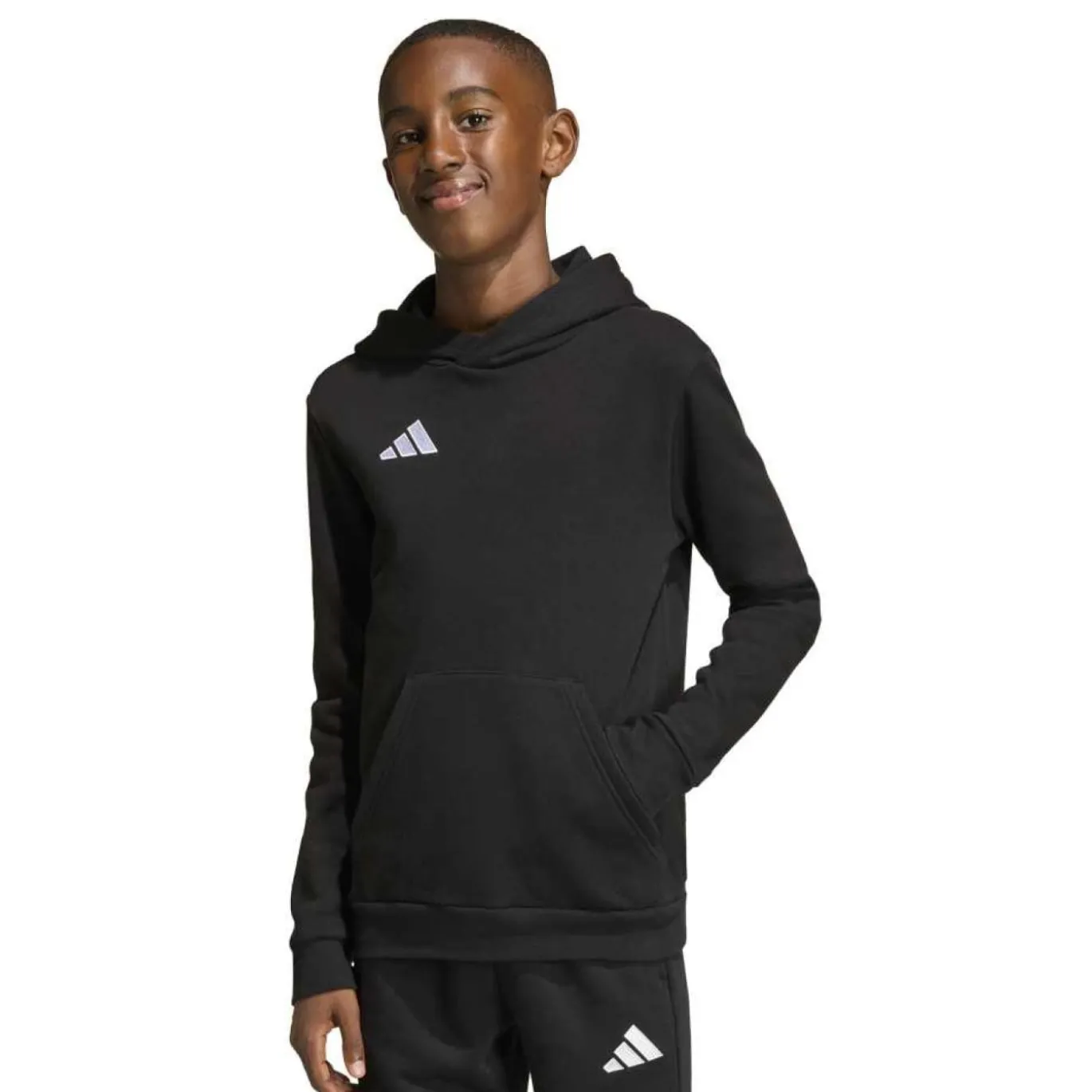 adidas Entrada 26 Hoodie Kids Zwart Wit