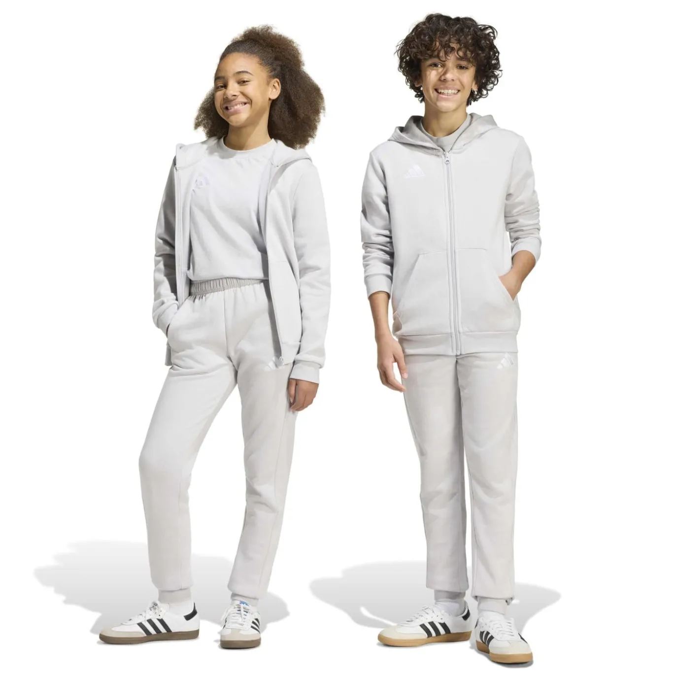 adidas Entrada 26 Joggingpak Full-Zip Vest Kids Grijs Wit