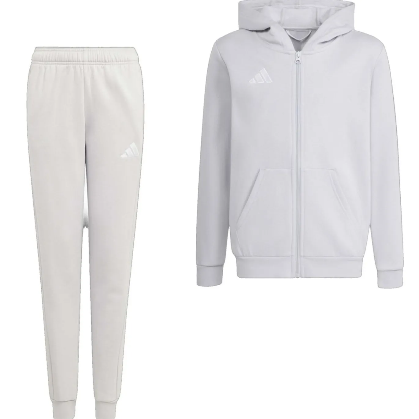 adidas Entrada 26 Joggingpak Full-Zip Vest Kids Grijs Wit