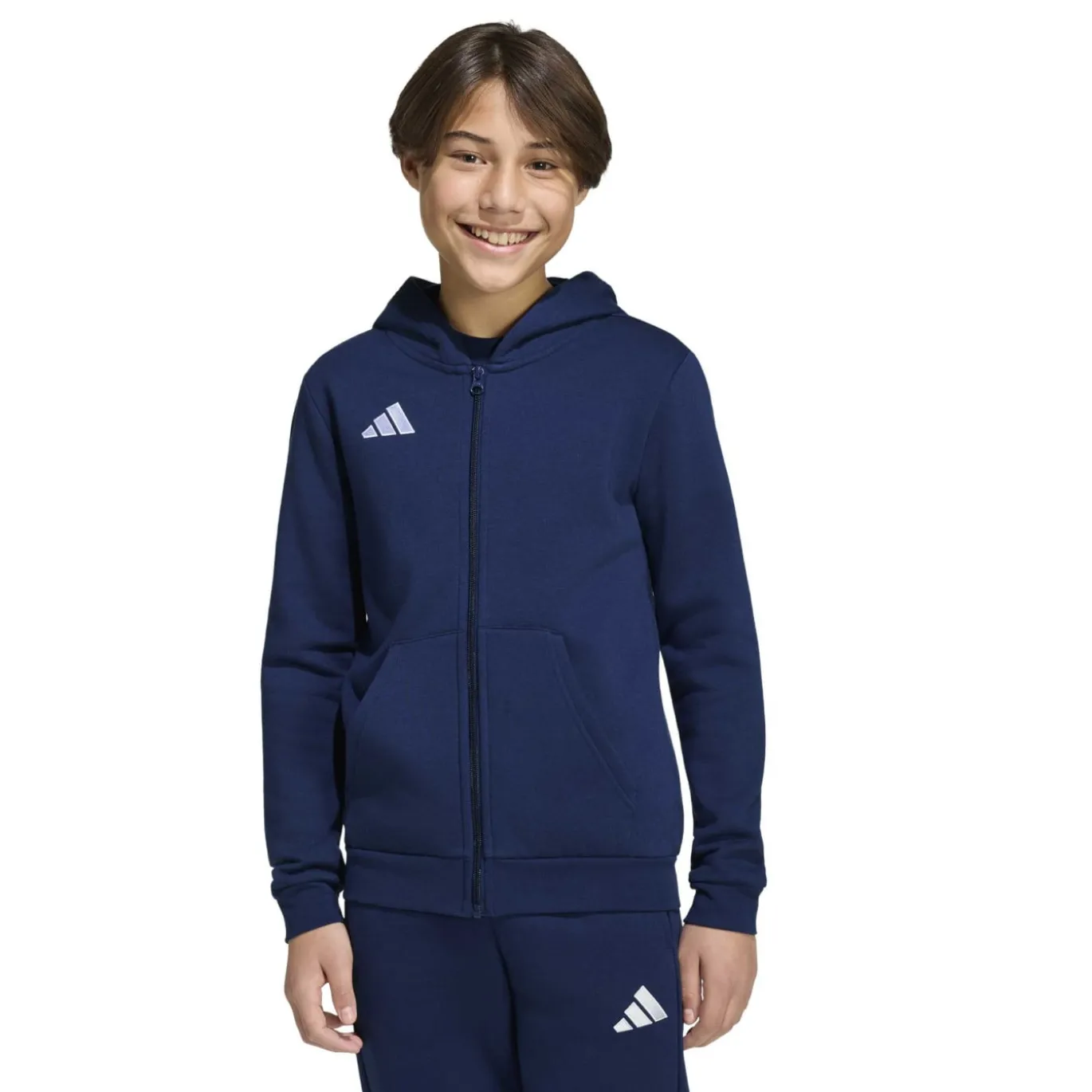 adidas Entrada 26 Joggingpak Full-Zip Vest Kids Donkerblauw Wit