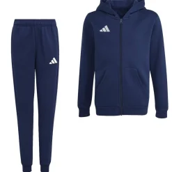 adidas Entrada 26 Joggingpak Full-Zip Vest Kids Donkerblauw Wit