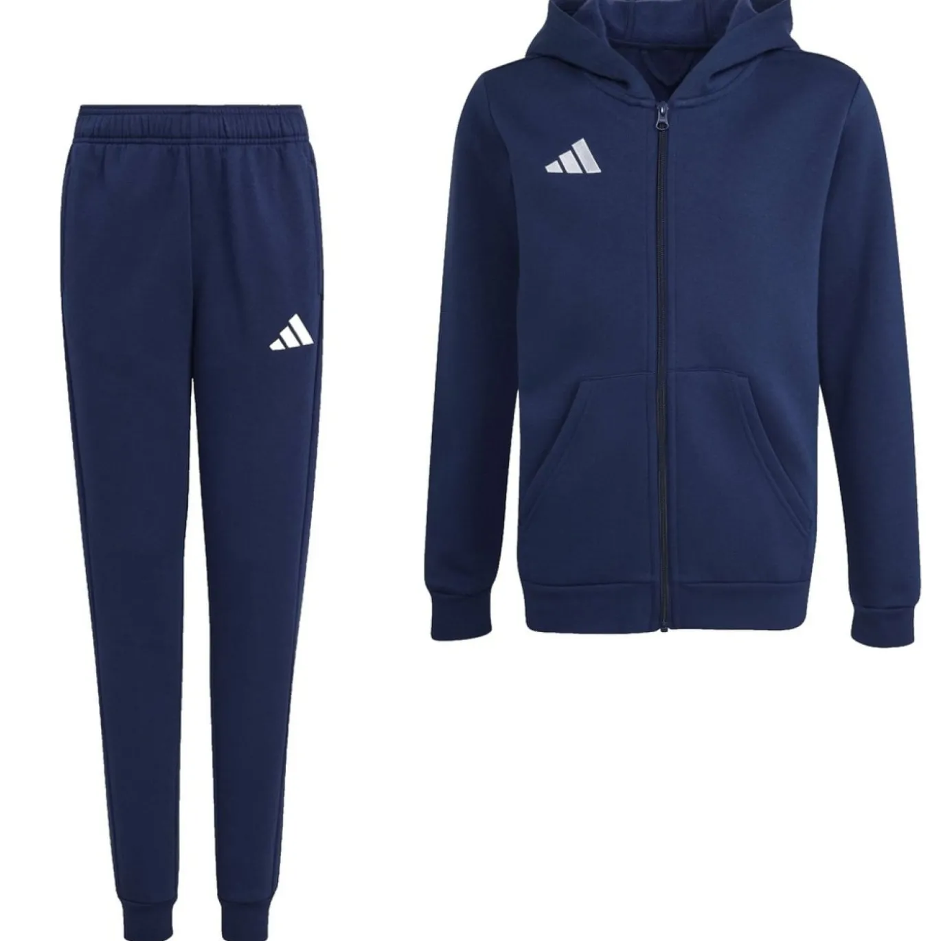 adidas Entrada 26 Joggingpak Full-Zip Vest Kids Donkerblauw Wit