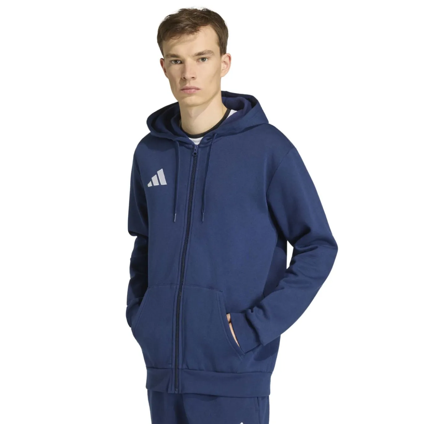 adidas Entrada 26 Joggingpak Full-Zip Vest Donkerblauw Wit