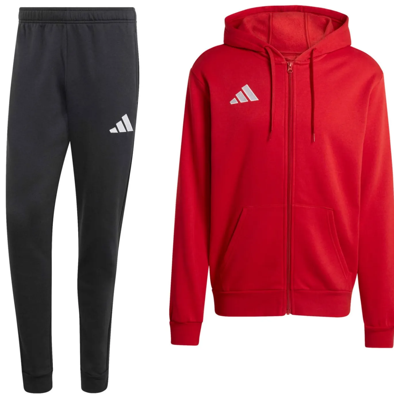 adidas Entrada 26 Joggingpak Full-Zip Vest Rood Zwart