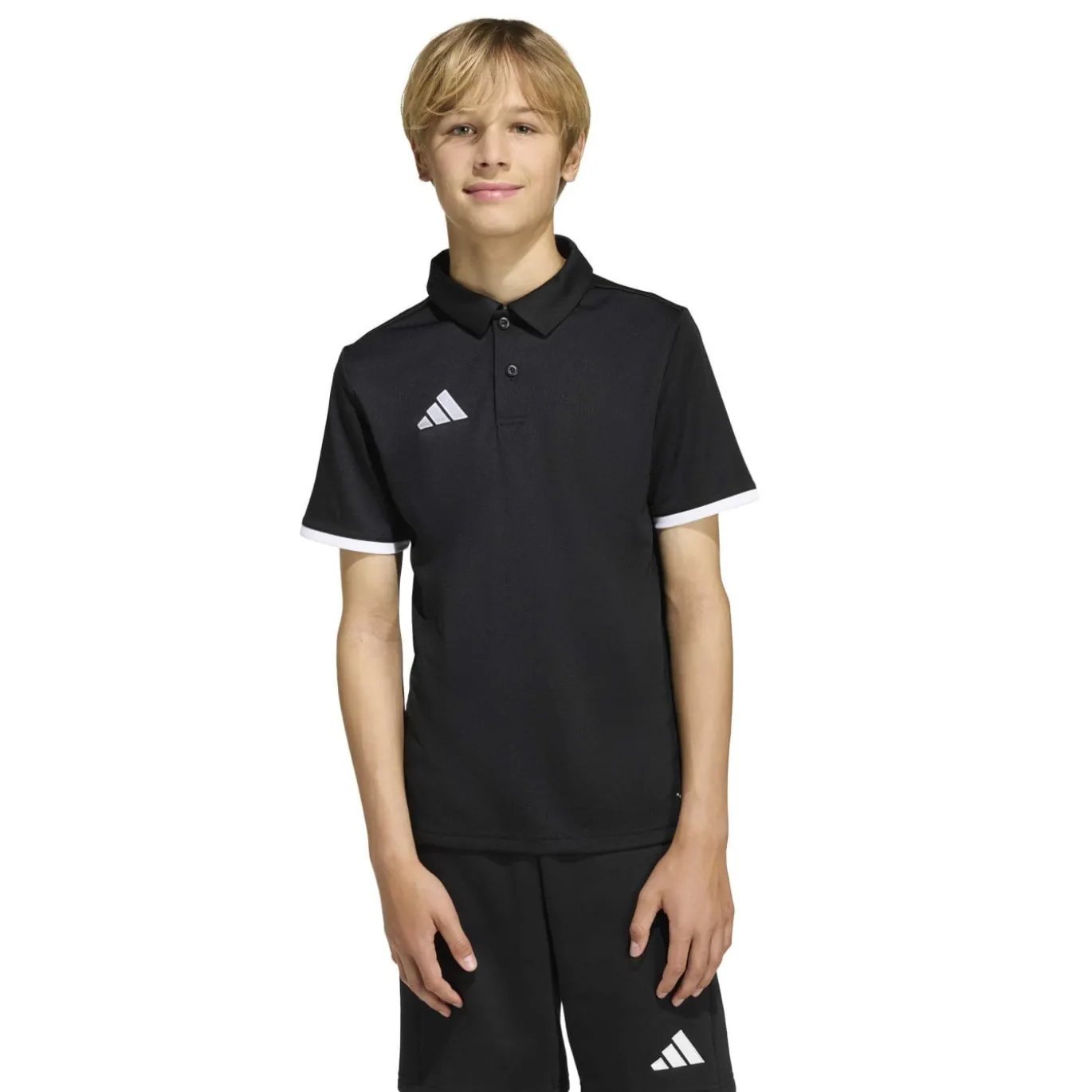 adidas Entrada 26 Polo Kids Zwart Wit