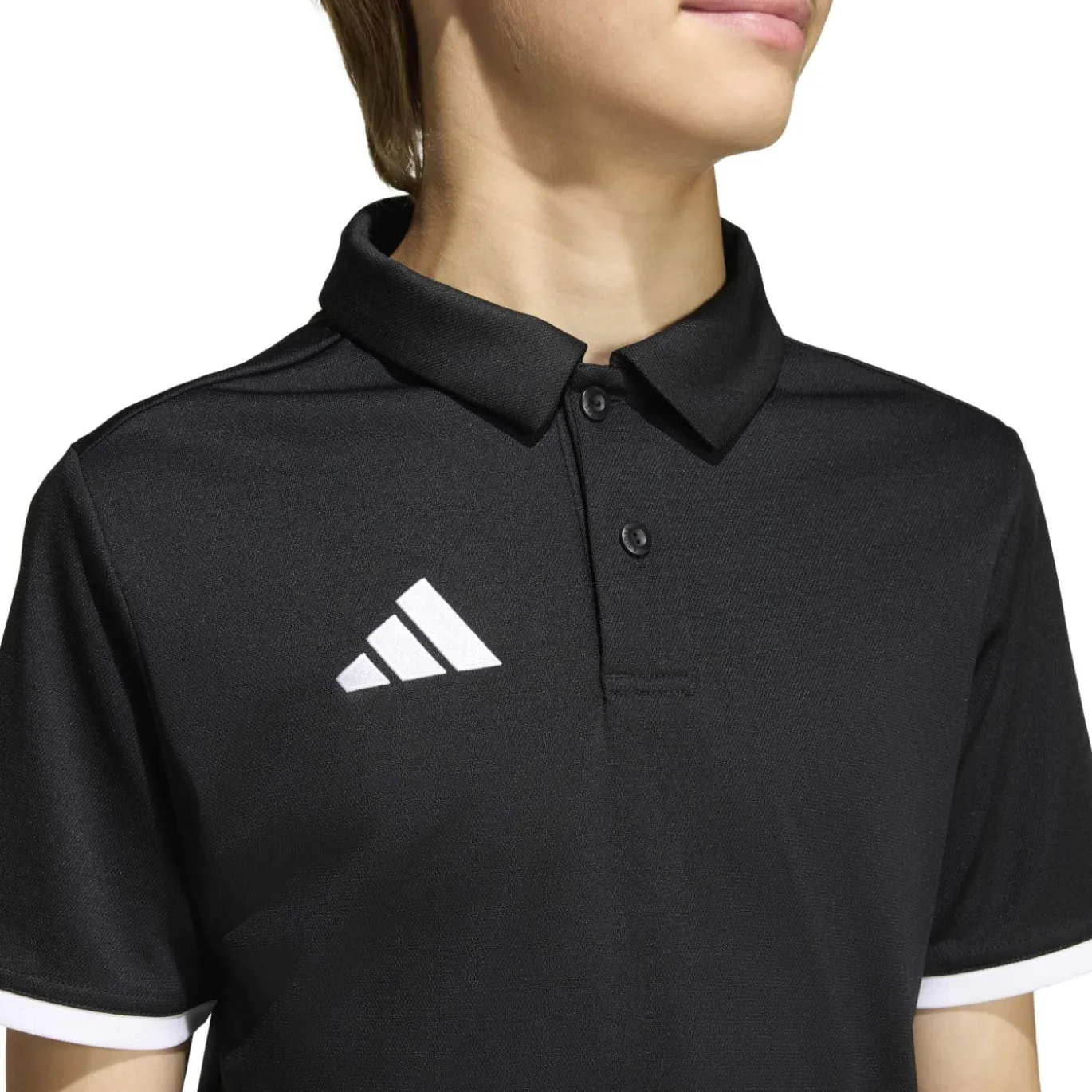adidas Entrada 26 Polo Kids Zwart Wit