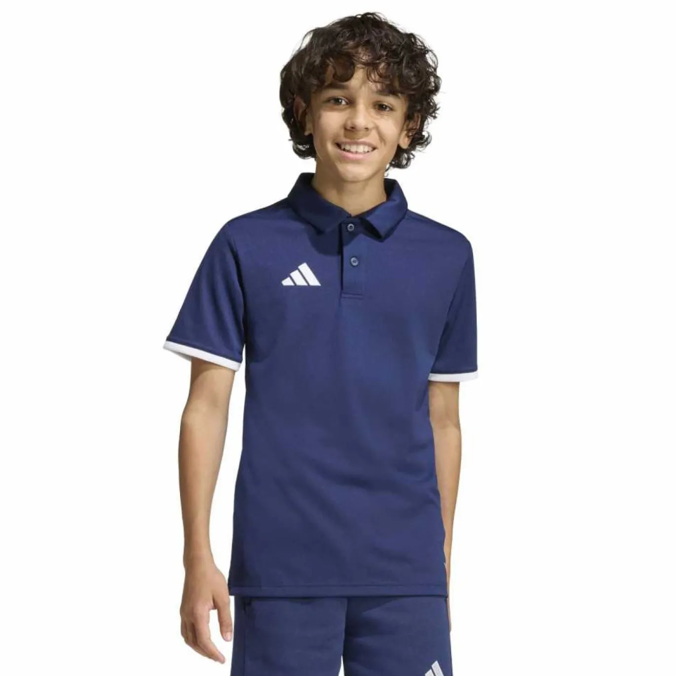 adidas Entrada 26 Polo Trainingsset Kids Donkerblauw Wit