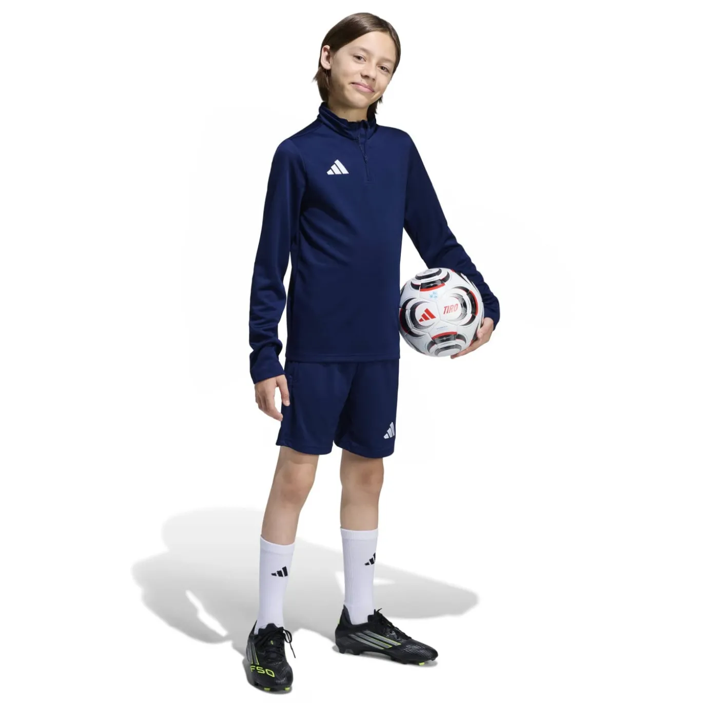 adidas Entrada 26 Polo Trainingsset Kids Donkerblauw Wit