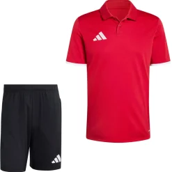 adidas Entrada 26 Polo Trainingsset Rood Wit