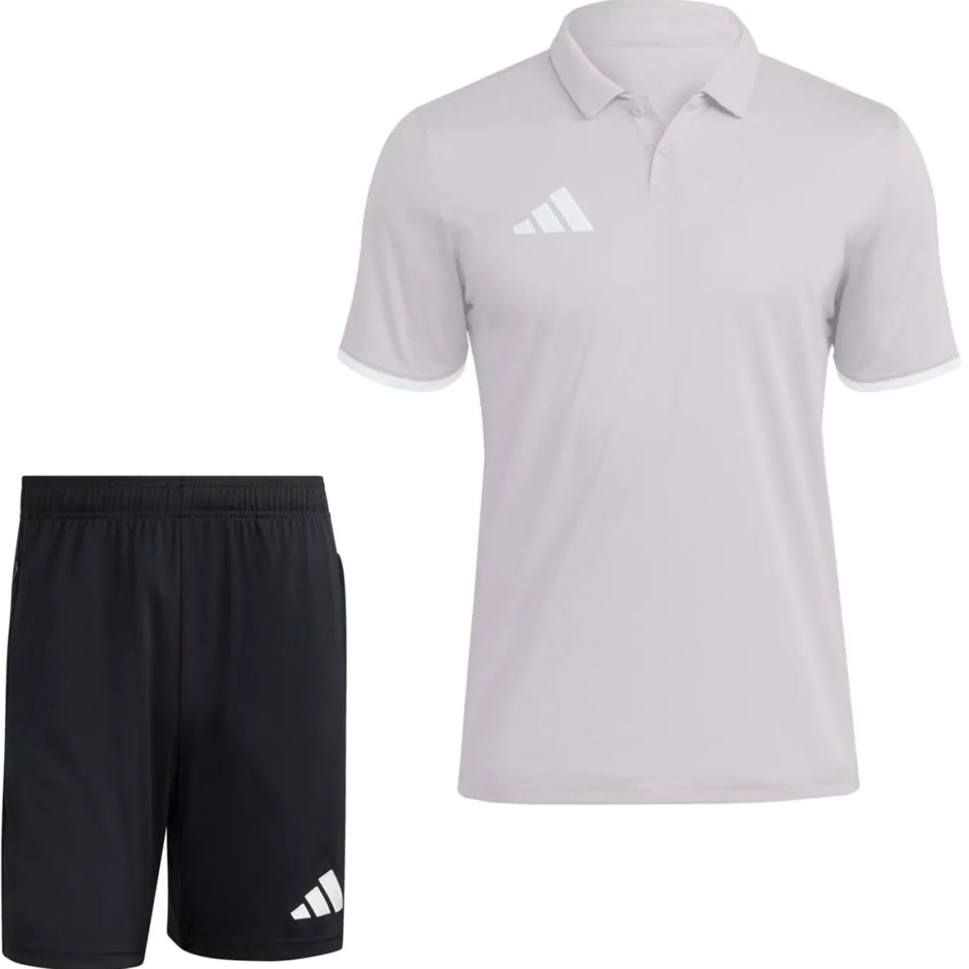 adidas Entrada 26 Polo Trainingsset Grijs Wit
