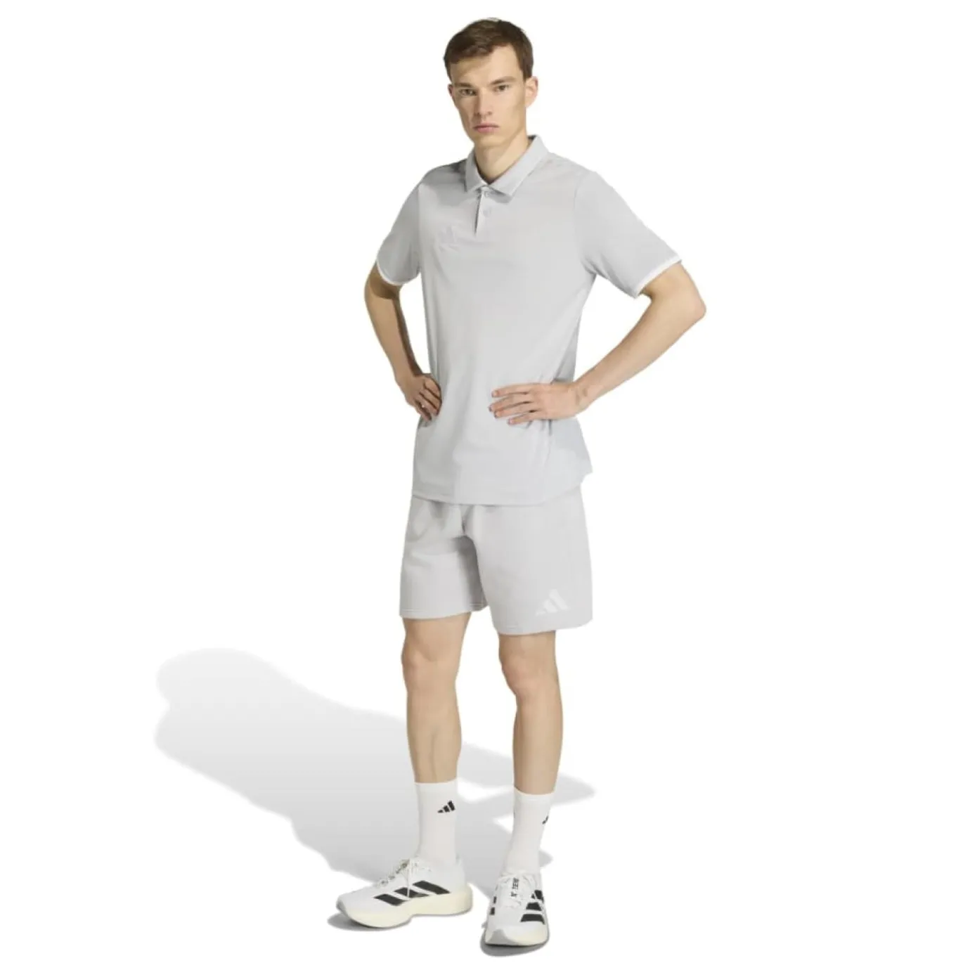 adidas Entrada 26 Polo Trainingsset Grijs Wit
