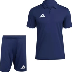 adidas Entrada 26 Polo Trainingsset Donkerblauw Wit