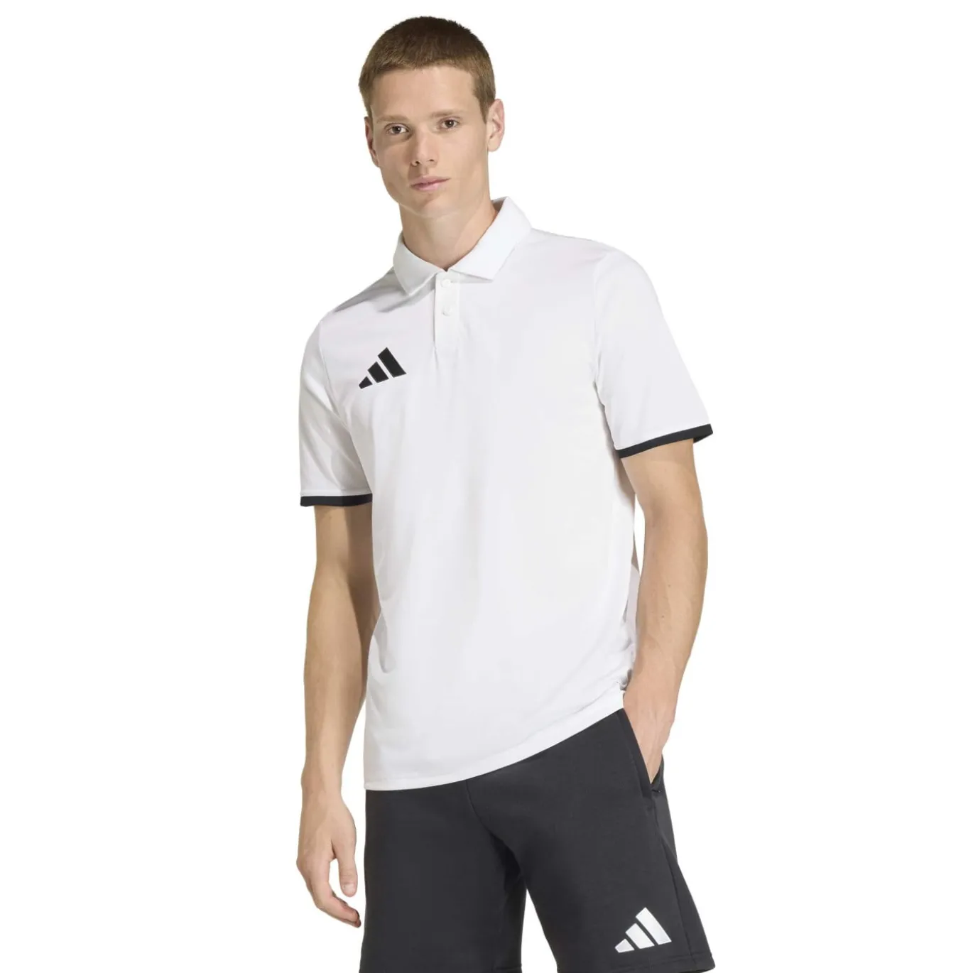 adidas Entrada 26 Polo Wit Zwart