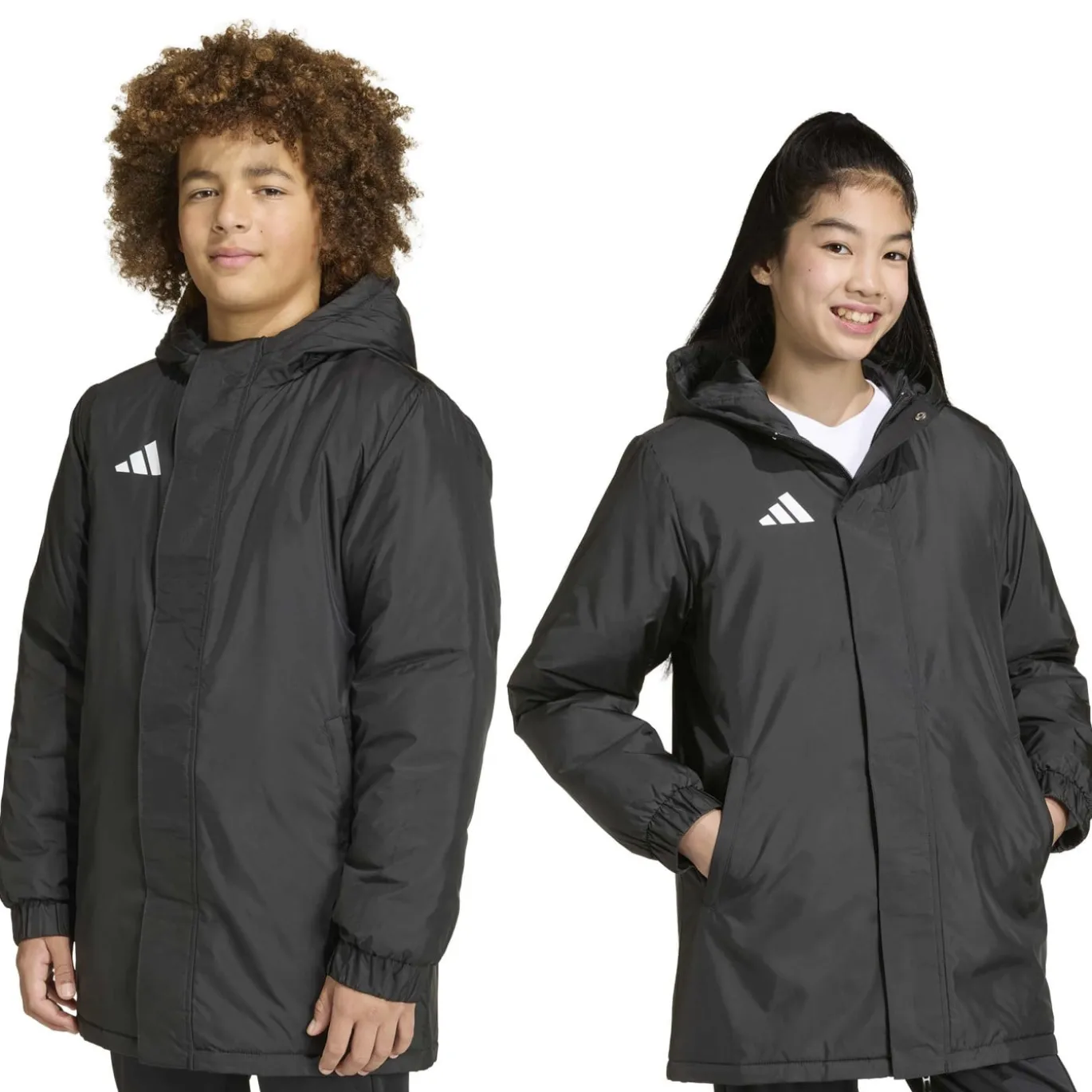 adidas Entrada 26 Stadium Jas Kids Zwart Wit