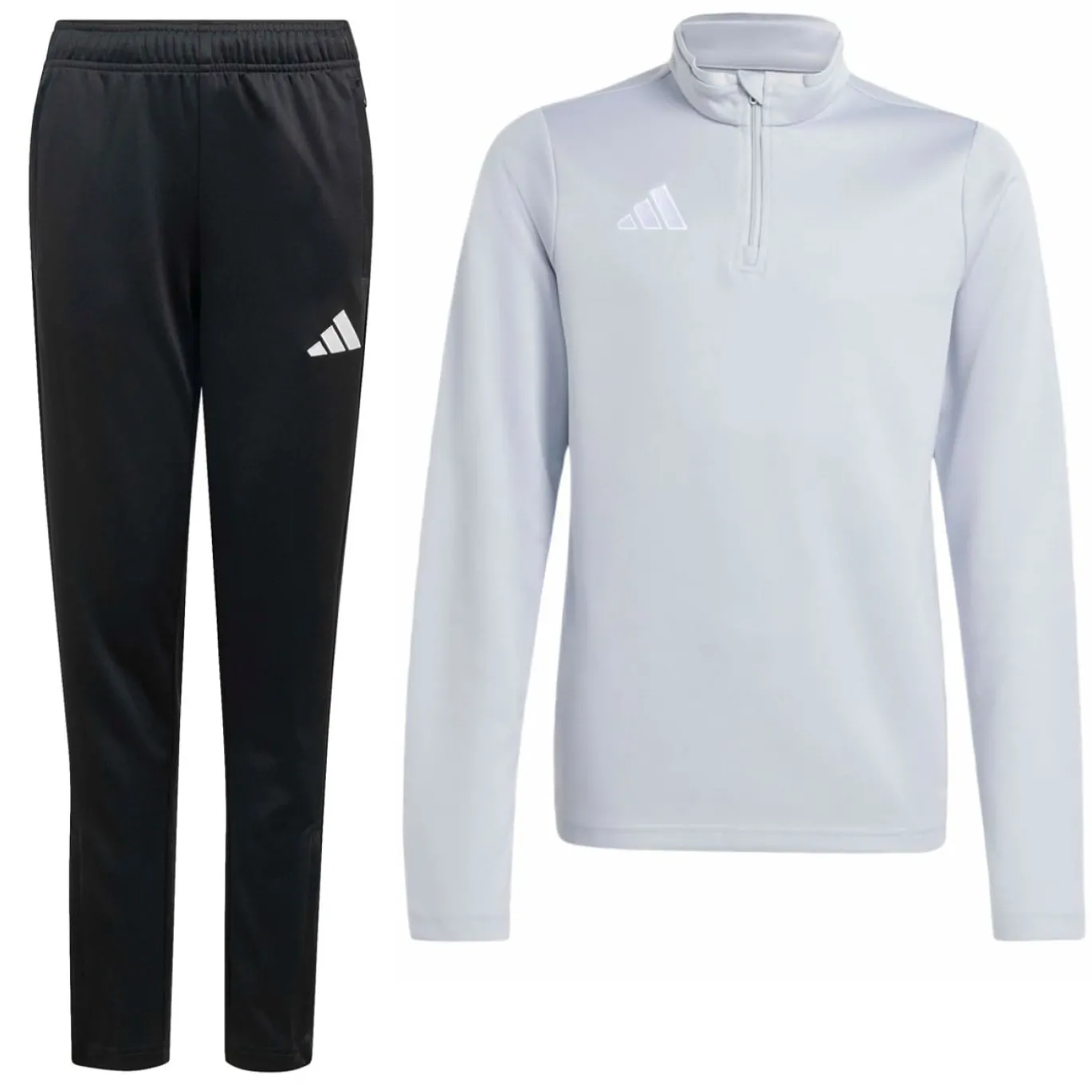 adidas Entrada 26 Trainingspak 1/4-Zip Kids Grijs Zwart