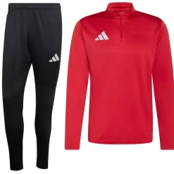 adidas Entrada 26 Trainingspak 1/4-Zip Rood Zwart