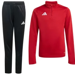 adidas Entrada 26 Trainingspak 1/4-Zip Kids Rood Zwart