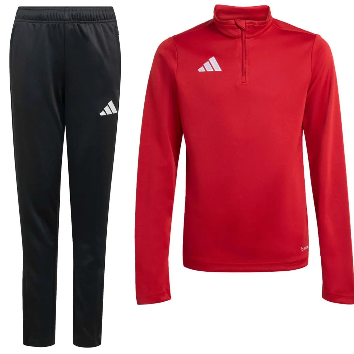 adidas Entrada 26 Trainingspak 1/4-Zip Kids Rood Zwart