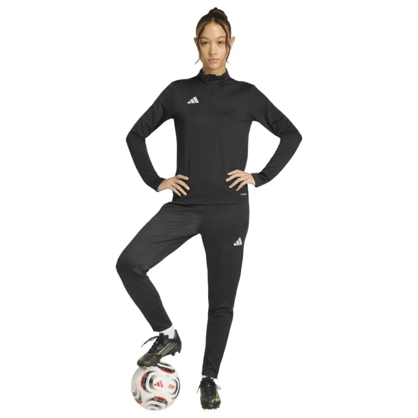 adidas Entrada 26 Trainingspak 1/4-Zip Dames Zwart Wit