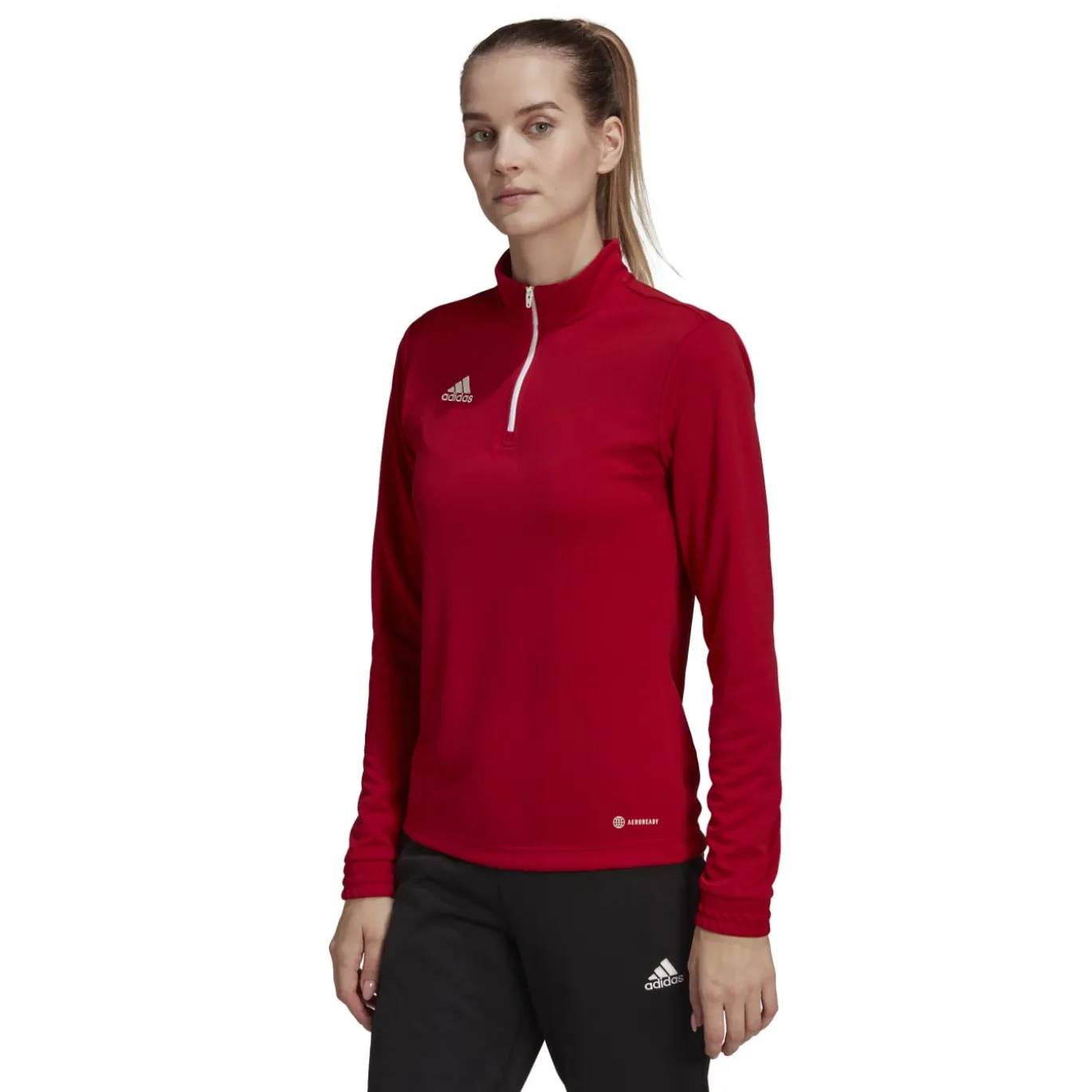 adidas Entrada 22 Trainingstrui 1/4-Zip Dames Rood Wit