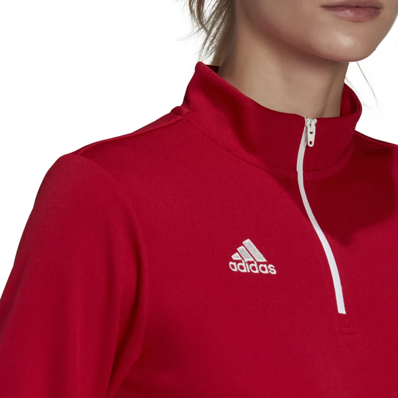 adidas Entrada 22 Trainingstrui 1/4-Zip Dames Rood Wit