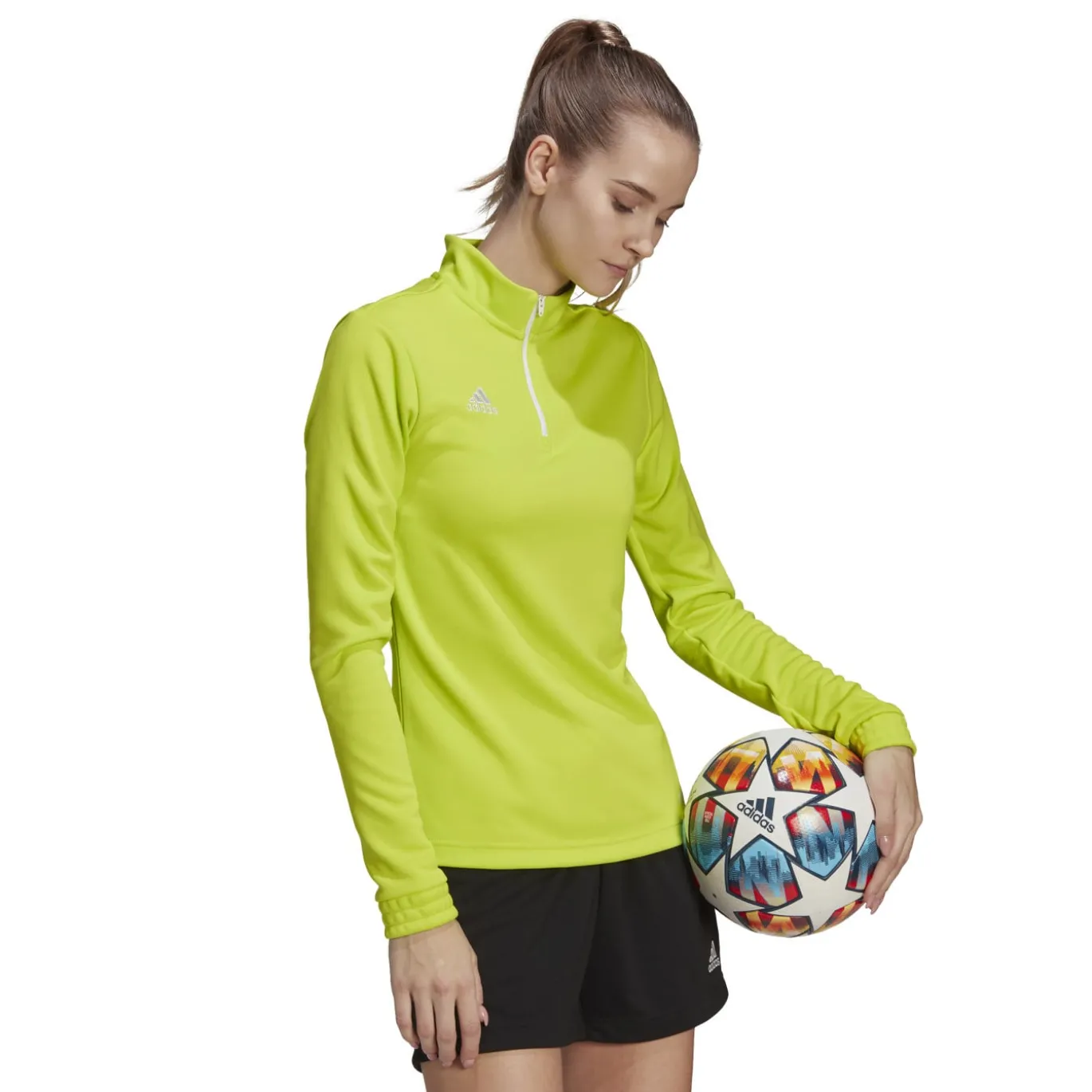 adidas Entrada 22 Trainingstrui 1/4-Zip Dames Lichtgroen Wit