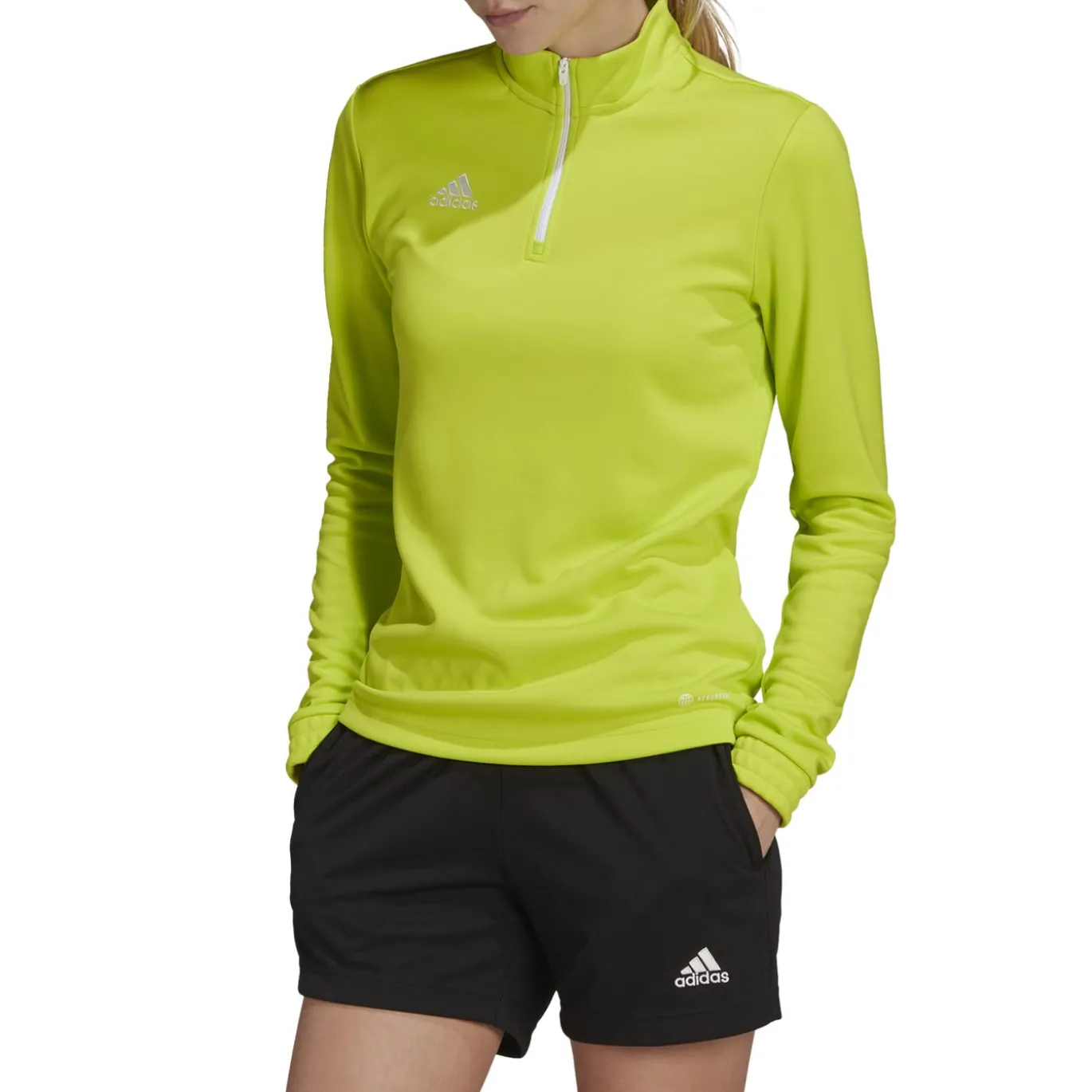 adidas Entrada 22 Trainingstrui 1/4-Zip Dames Lichtgroen Wit