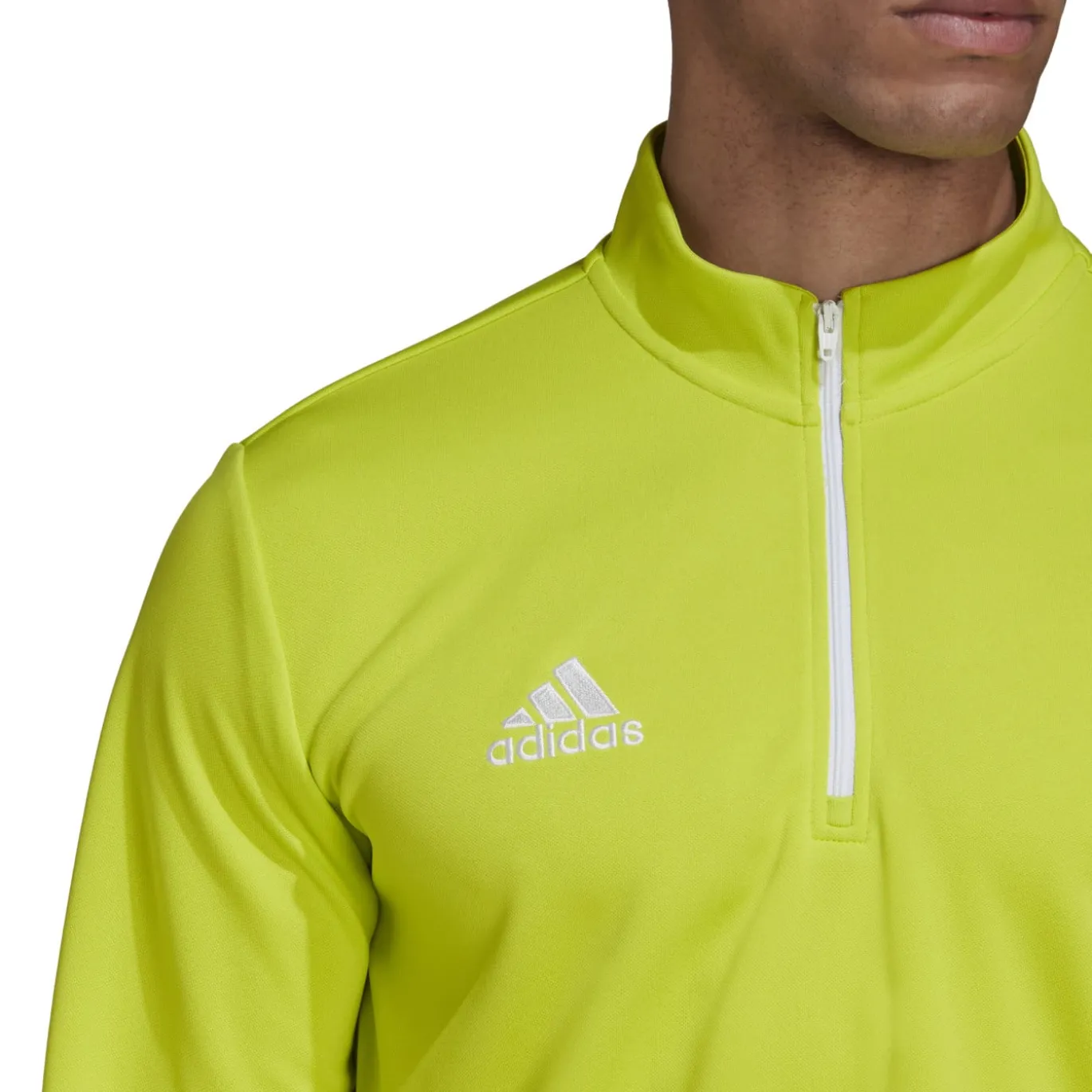 adidas Entrada 22 Trainingstrui 1/4-Zip Lichtgroen Wit