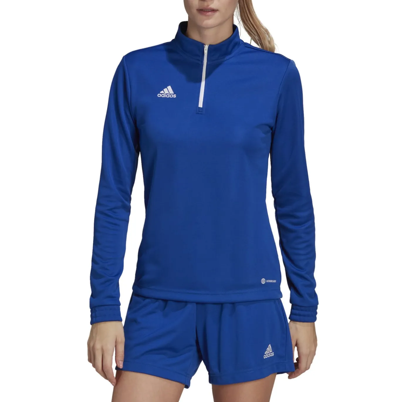 adidas Entrada 22 Trainingstrui 1/4-Zip Dames Blauw Wit