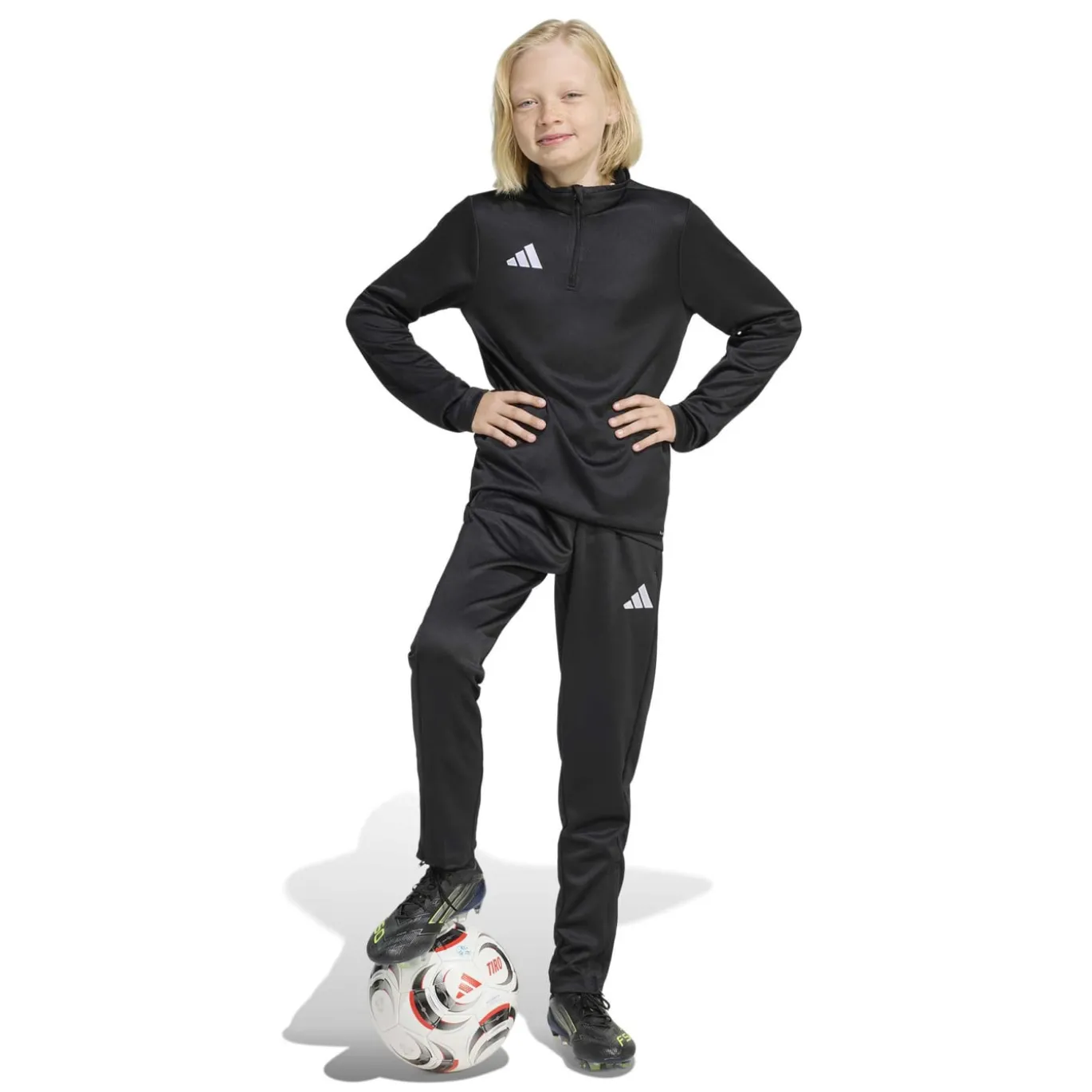adidas Entrada 26 Trainingstrui Kids Zwart Wit