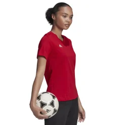 adidas Entrada 22 T-Shirt Dames Rood Wit