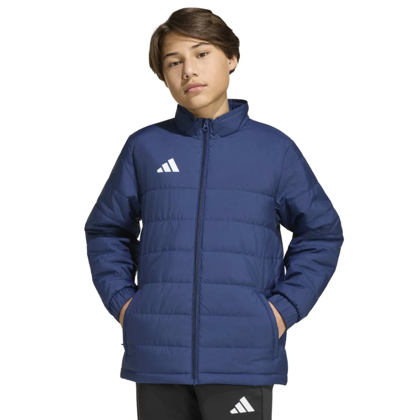 adidas Entrada 26 Tussenjas Kids Donkerblauw Wit