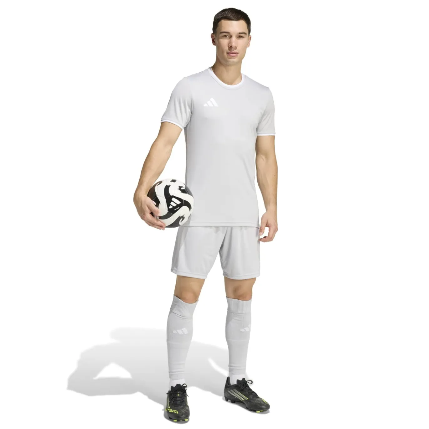 adidas Entrada 26 Voetbalbroekje Grijs Wit