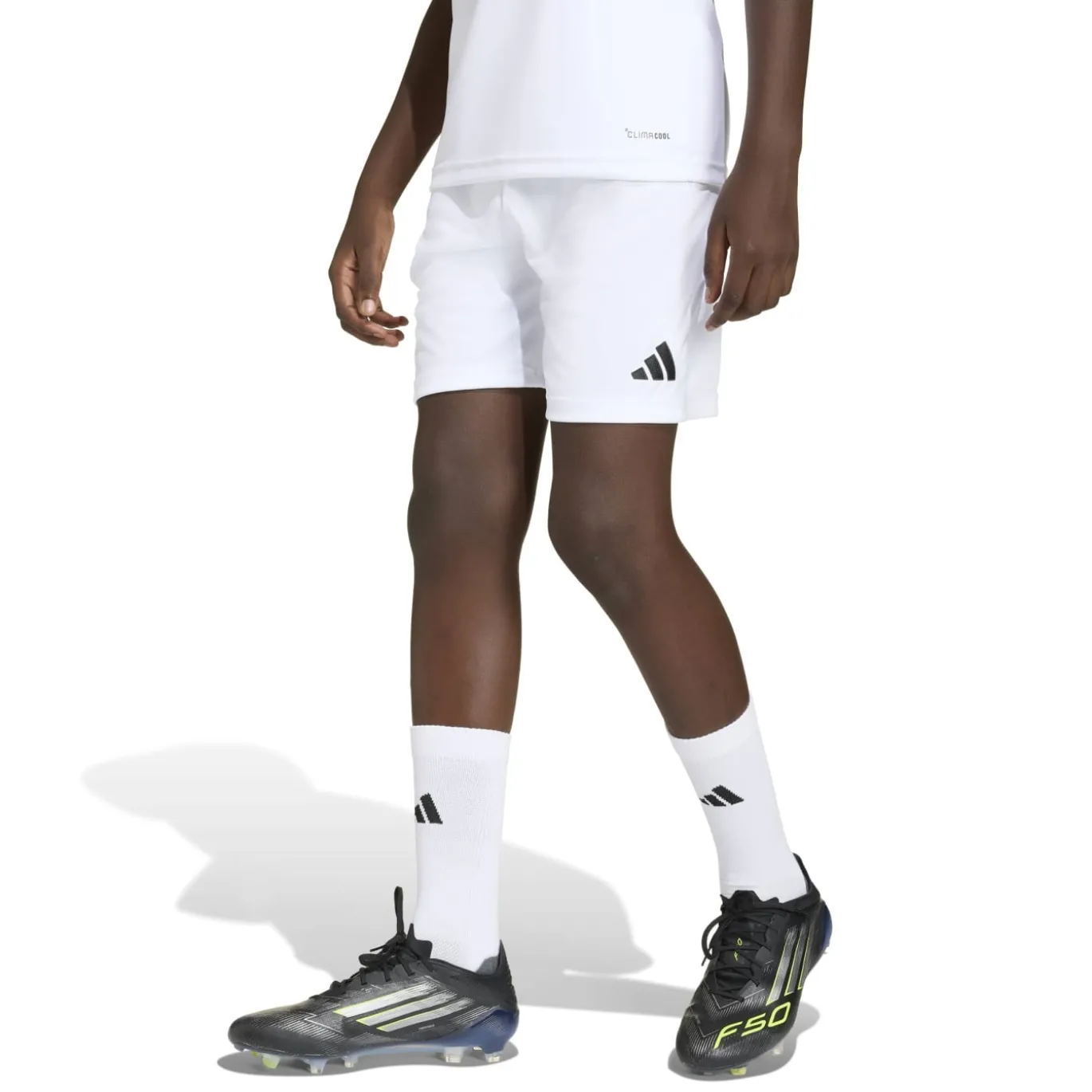 adidas Entrada 26 Voetbalbroekje Kids Wit Zwart