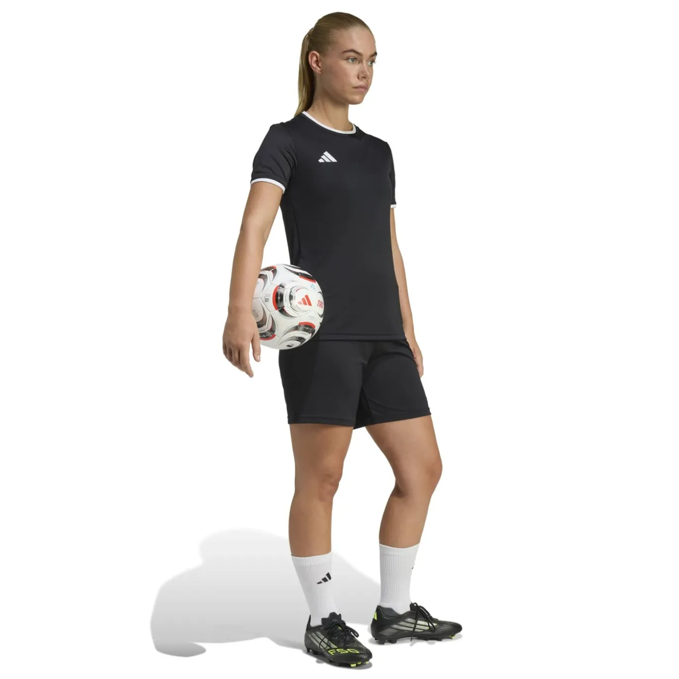 adidas Entrada 26 Voetbalbroekje Dames Zwart Wit
