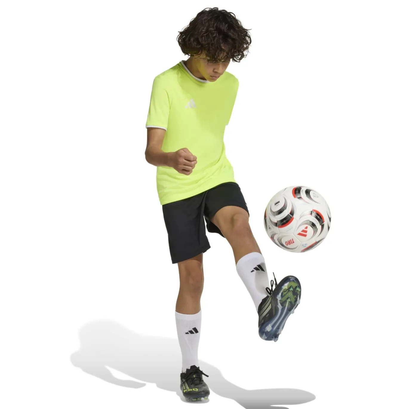 adidas Entrada 26 Voetbalshirt Kids Felgeel Wit