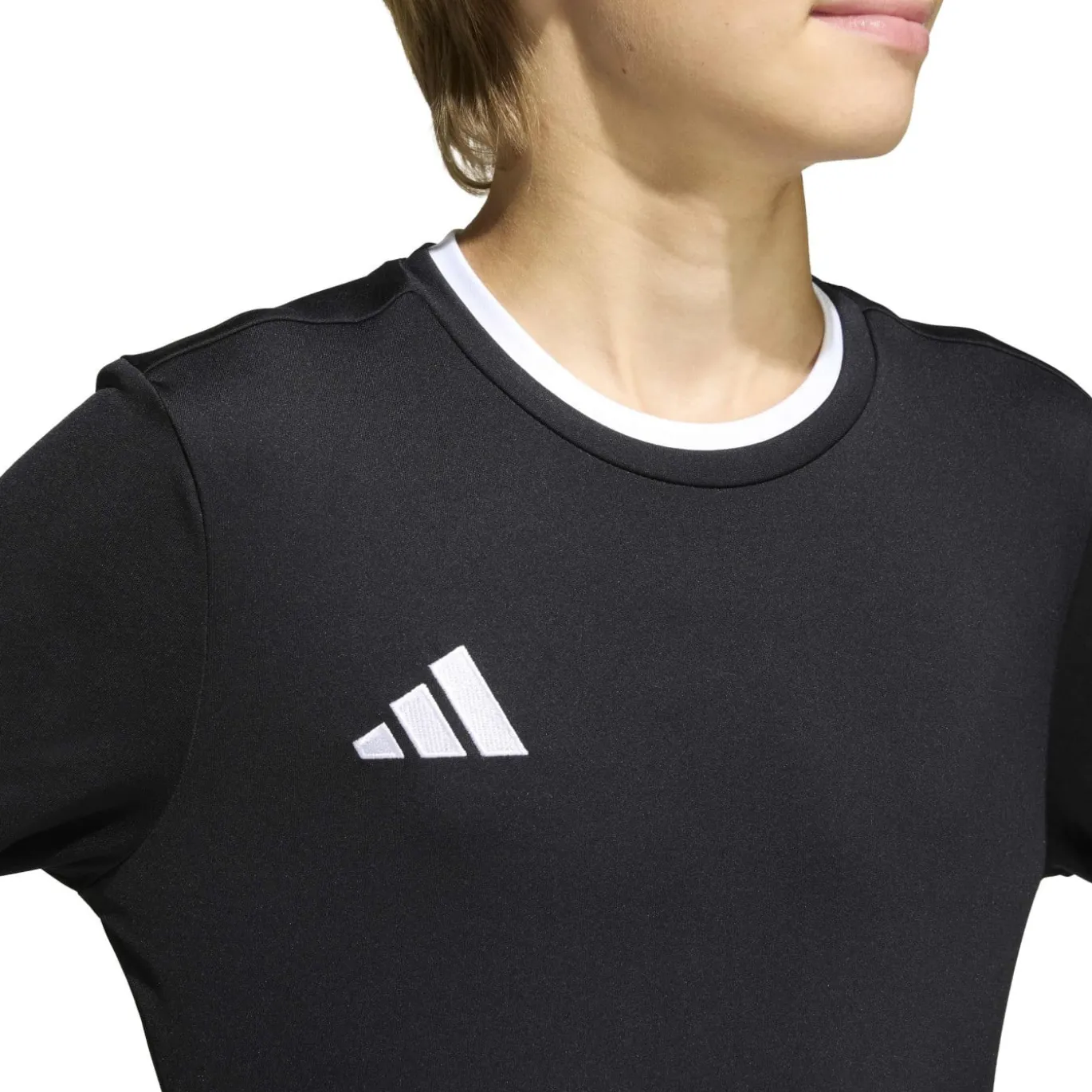 adidas Entrada 26 Voetbalshirt Lange Mouwen Kids Zwart Wit