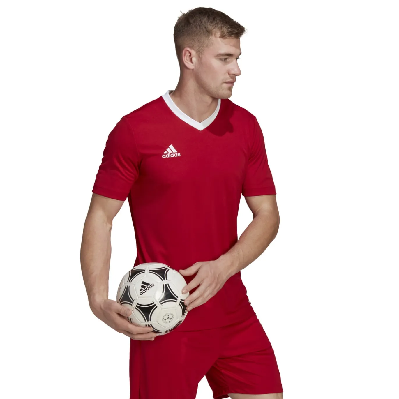 adidas Entrada 22 Voetbalshirt Rood Wit