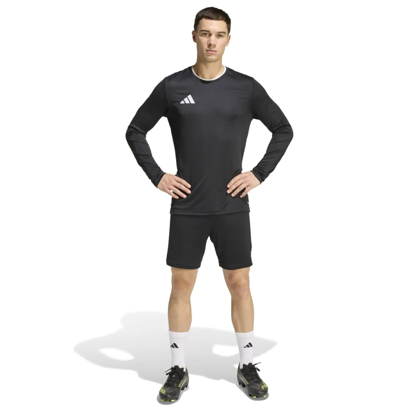 adidas Entrada 26 Voetbalshirt Lange Mouwen Zwart Wit