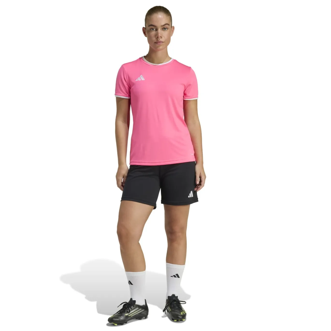 adidas Entrada 26 Voetbalshirt Dames Lichtroze Wit