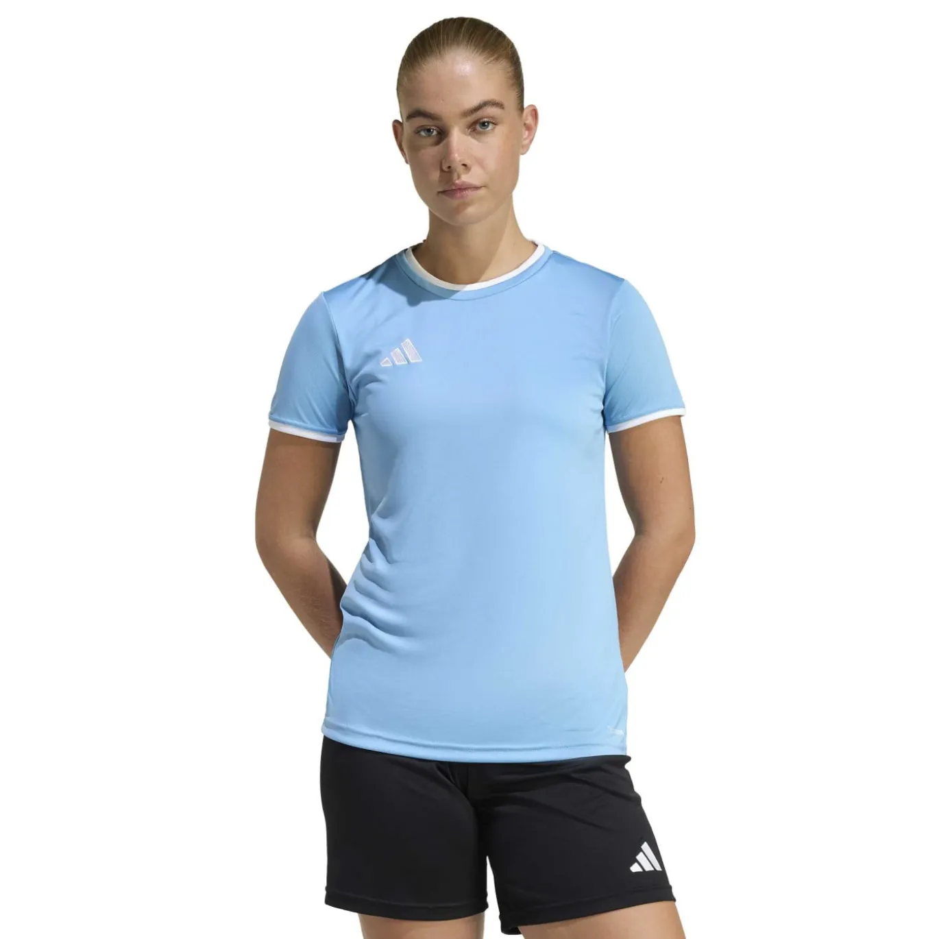 adidas Entrada 26 Voetbalshirt Dames Lichtblauw Wit