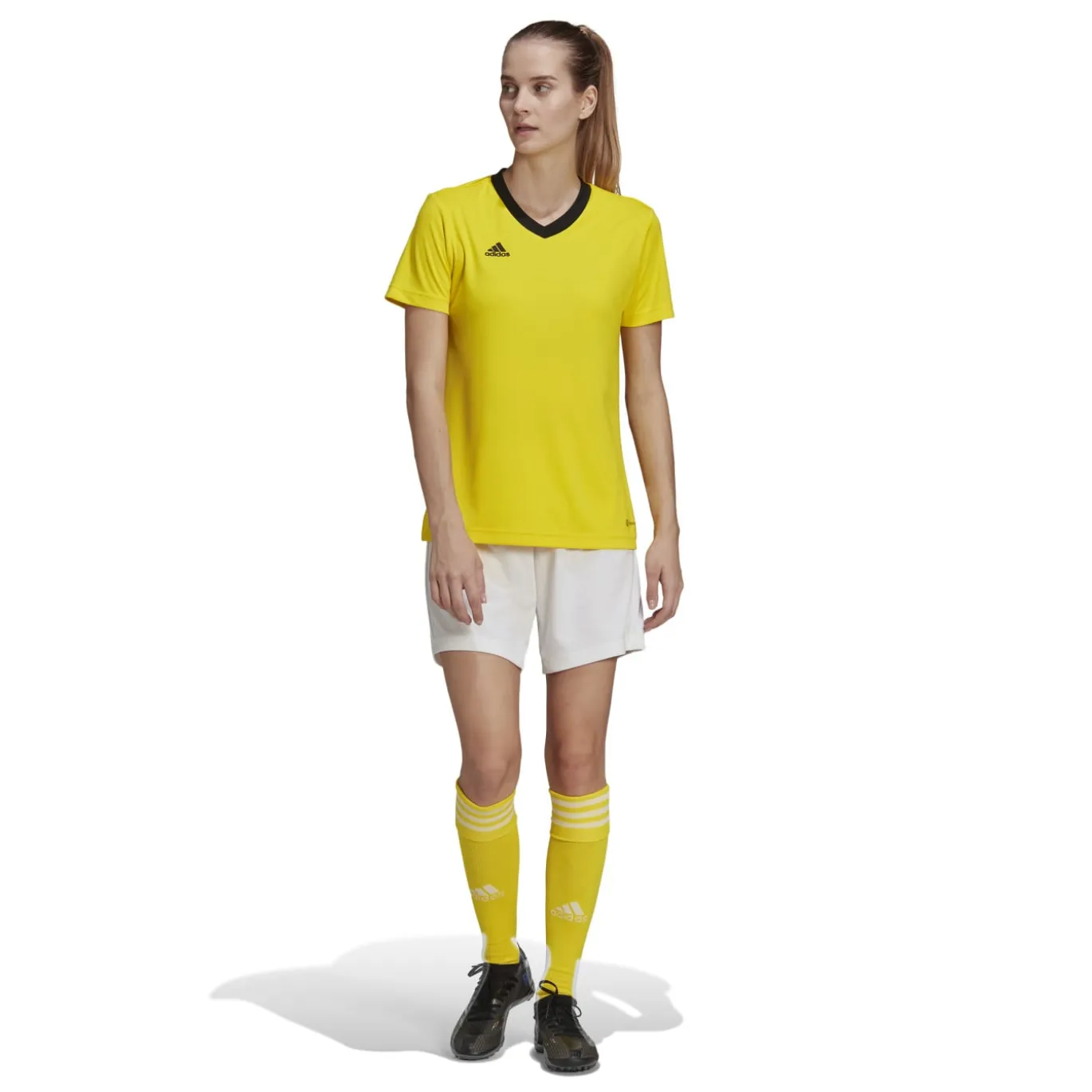 adidas Entrada 22 Voetbalshirt Dames Geel Zwart