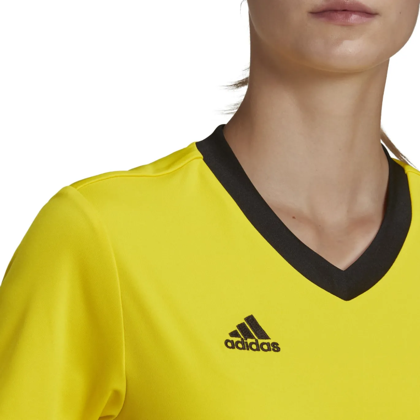 adidas Entrada 22 Voetbalshirt Dames Geel Zwart