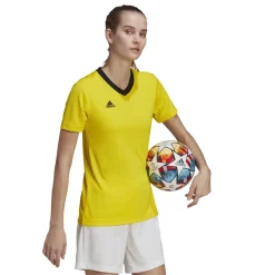 adidas Entrada 22 Voetbalshirt Dames Geel Zwart