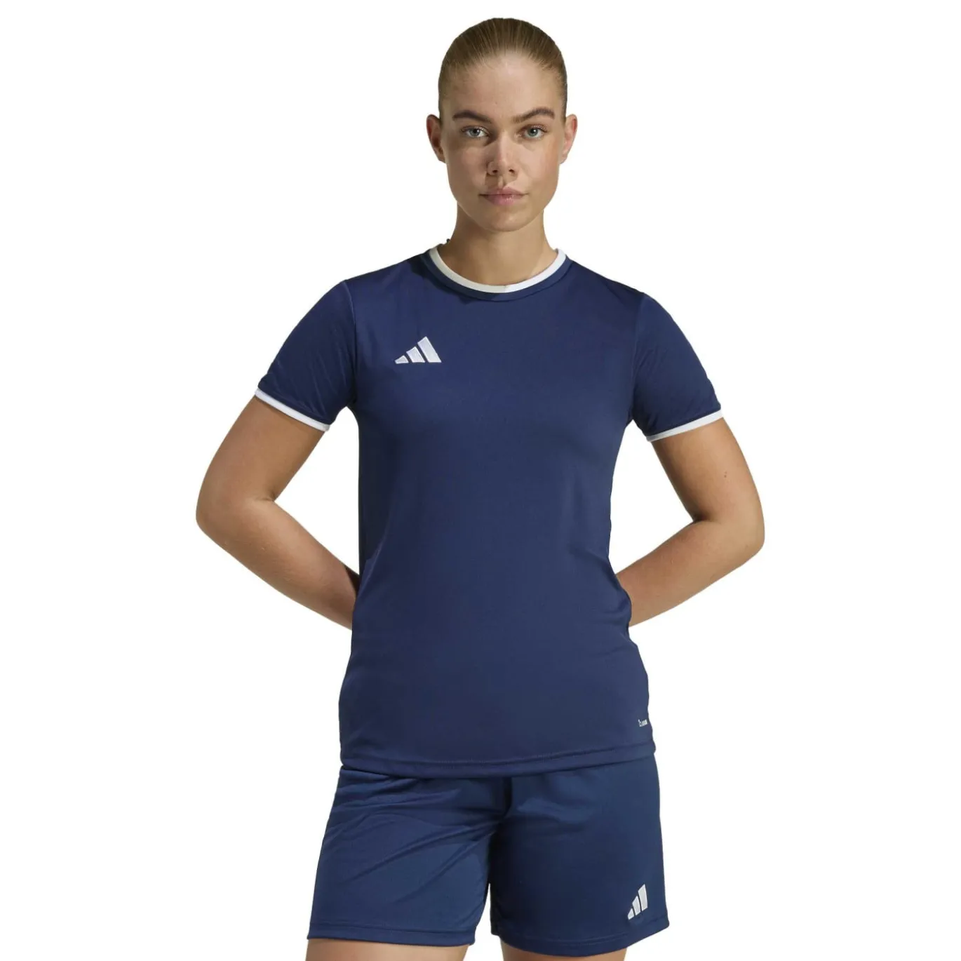 adidas Entrada 26 Voetbalshirt Dames Donkerblauw Wit